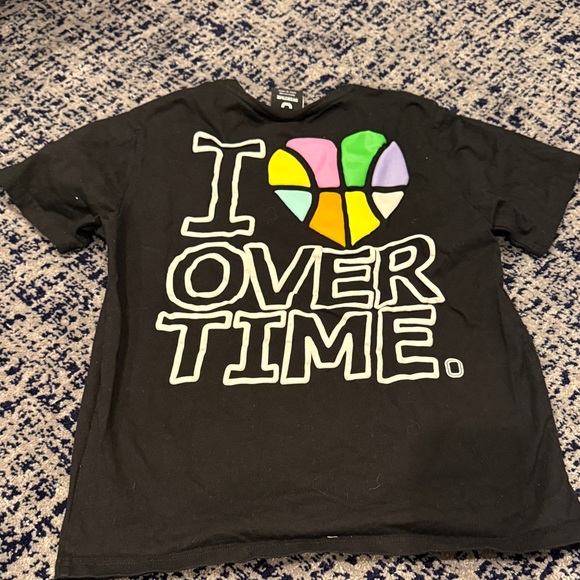 Overtime Kids Shirt with Colorful Heart Design - Picture 2 of 3